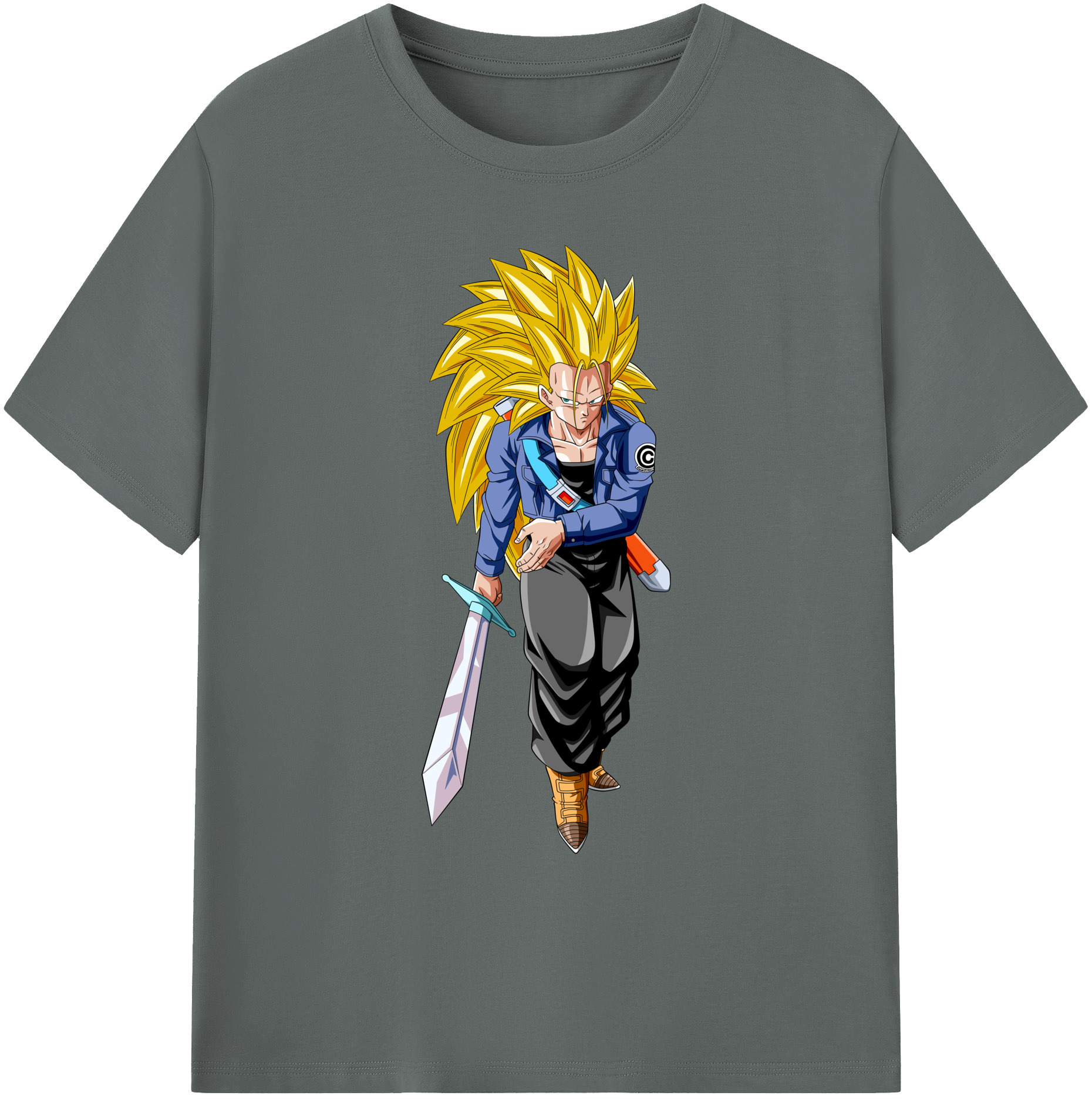 （画像用） ドラゴンボール トランクス（Torankusu）DRAGON BALL Trunks 綿100％ メンズ半袖Tシャツ｜肌触りやわらか＆通気性